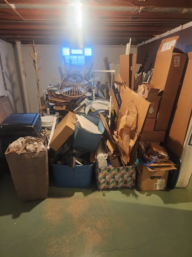 Roll-off dumpster container at job site for 6 Yard Dumpster Rental in Mantua